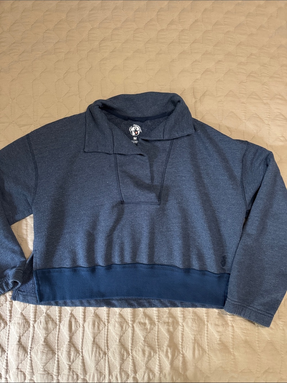 Free People Movement Navy Heather Pullover Sweatshirt - Medium